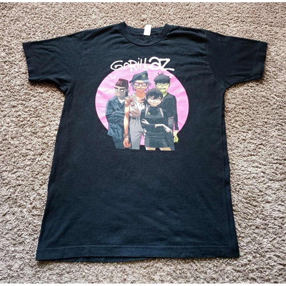 Gorillaz T-Shirt Men's Size Medium Graphic Print Black Shirt
